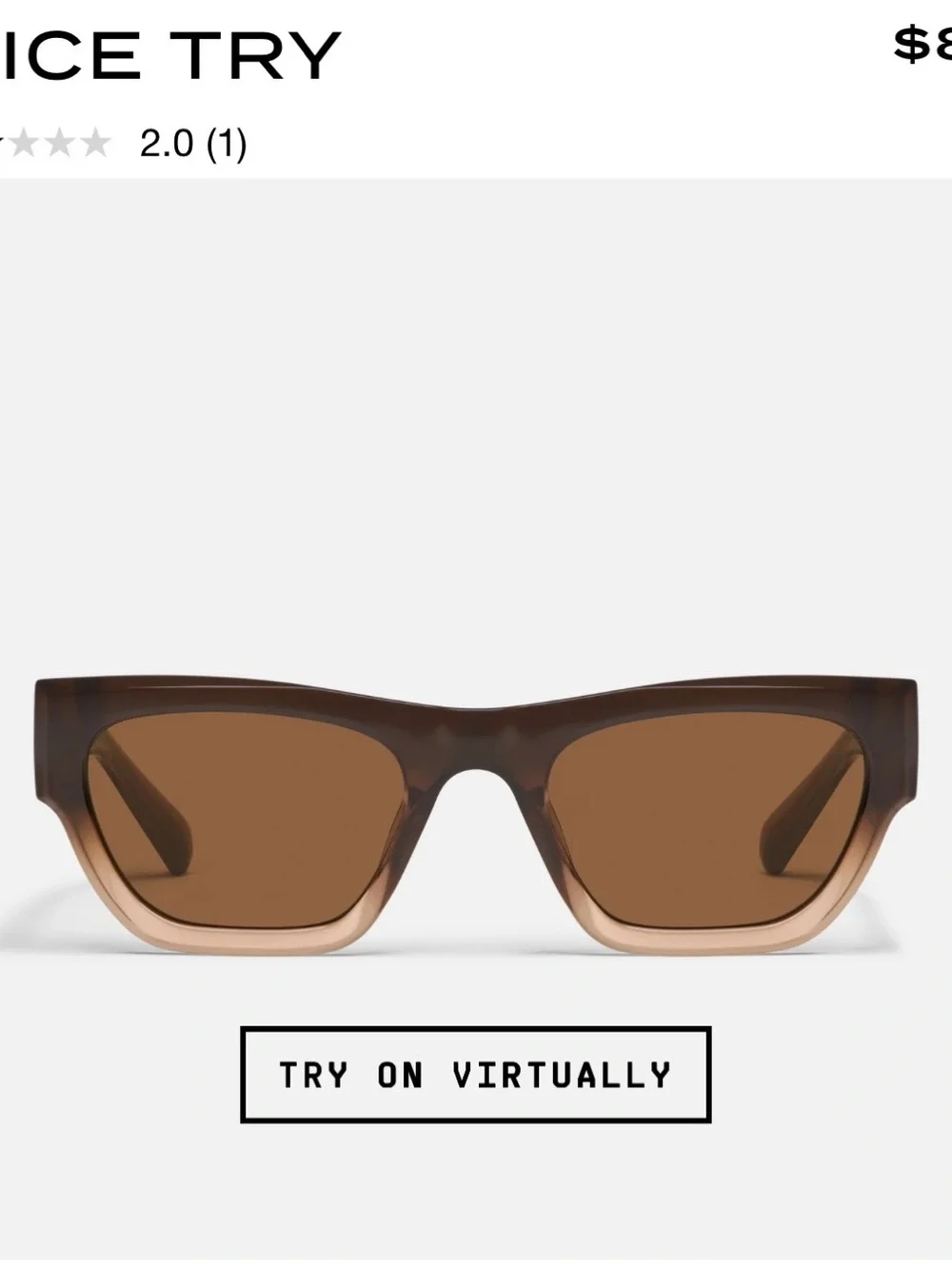 Quay Australia Nice Tray Brown Gradient Block-Frame Sunglasses